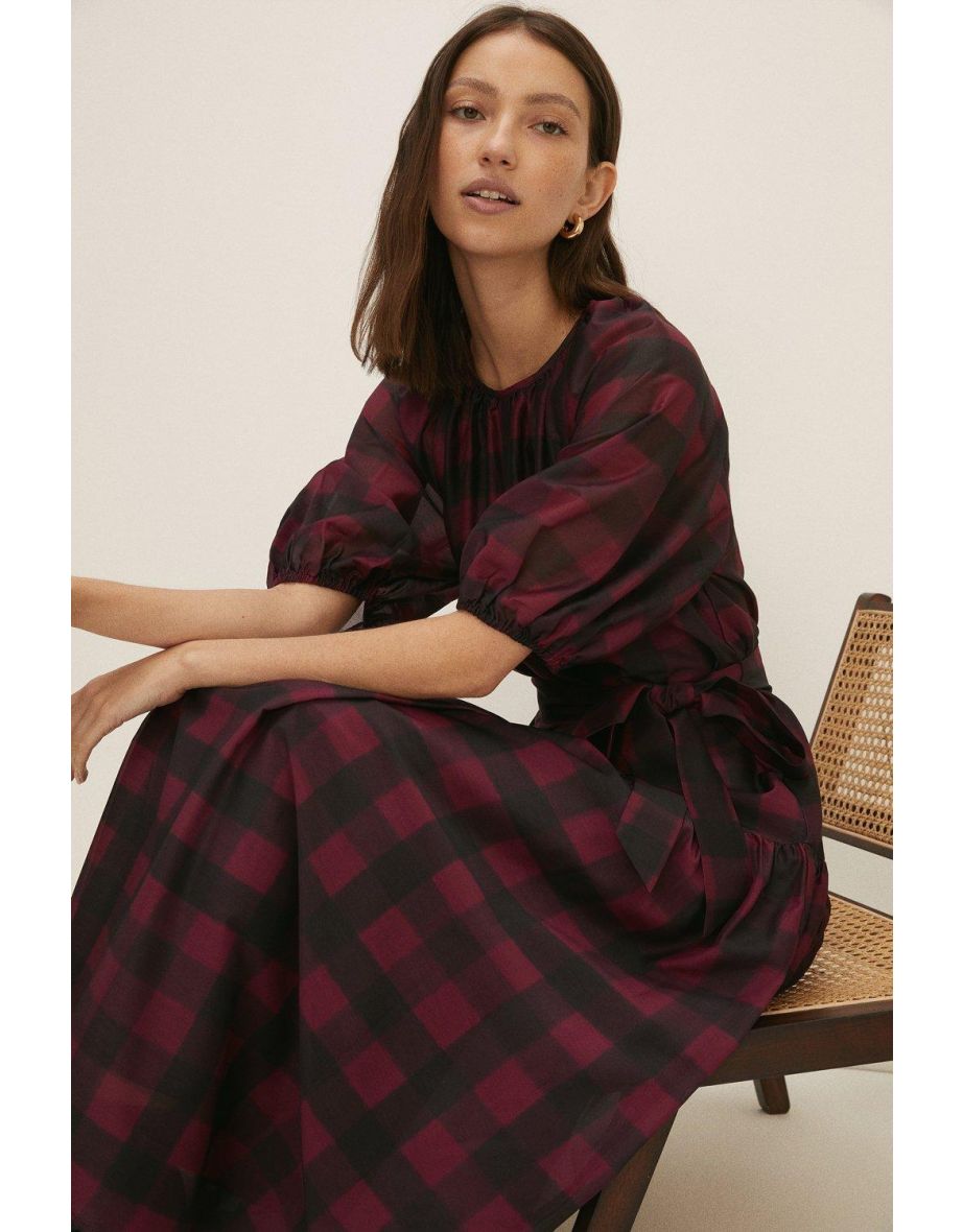 Oasis tartan outlet dress