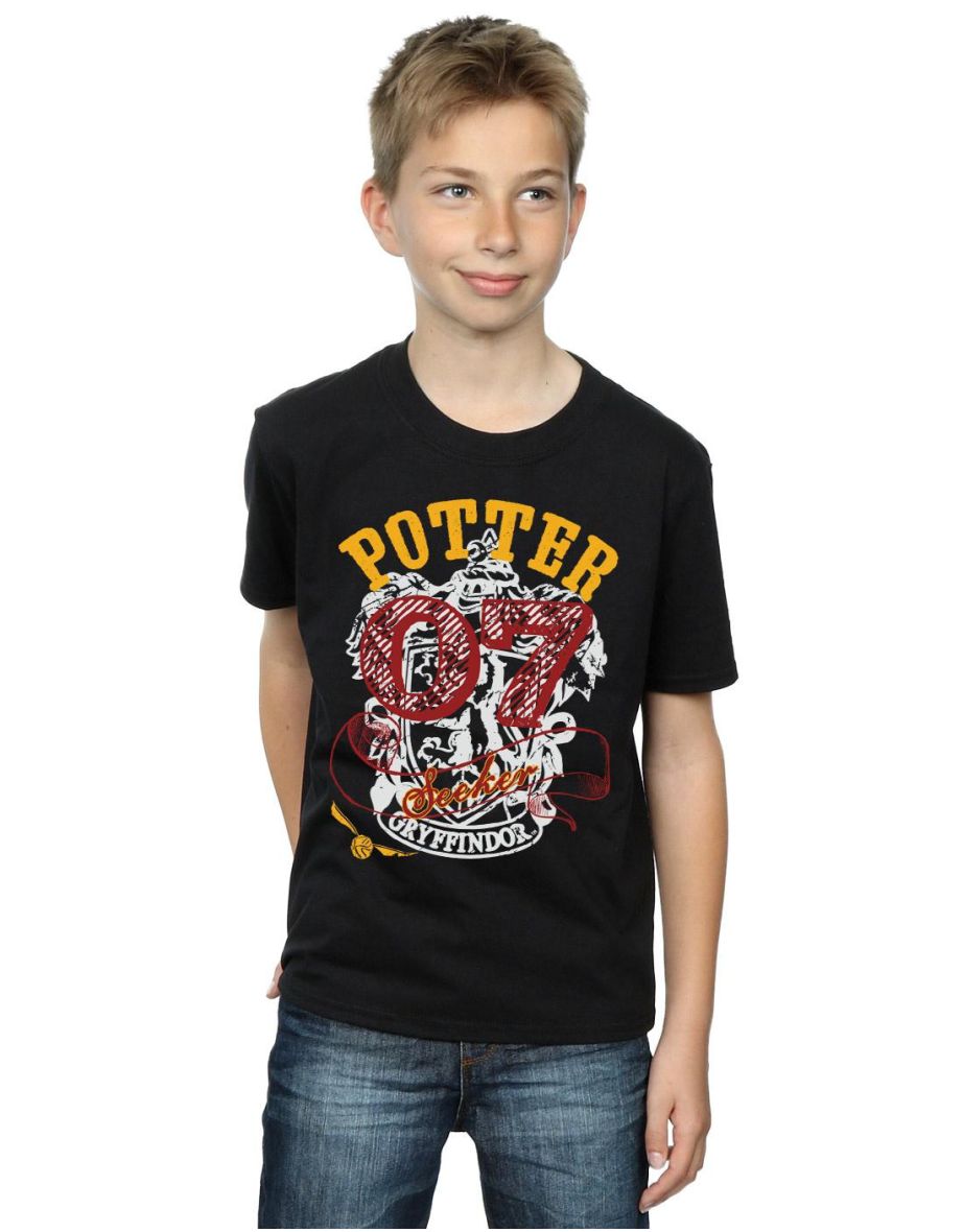 Harry Potter Boys Gryffindor Seeker T-Shirt - Black