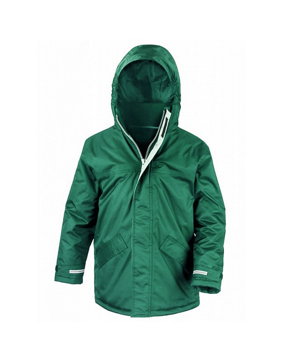 Result Childrens/Kids Core Winter Parka Waterproof Windproof Jacket - Bottle Green