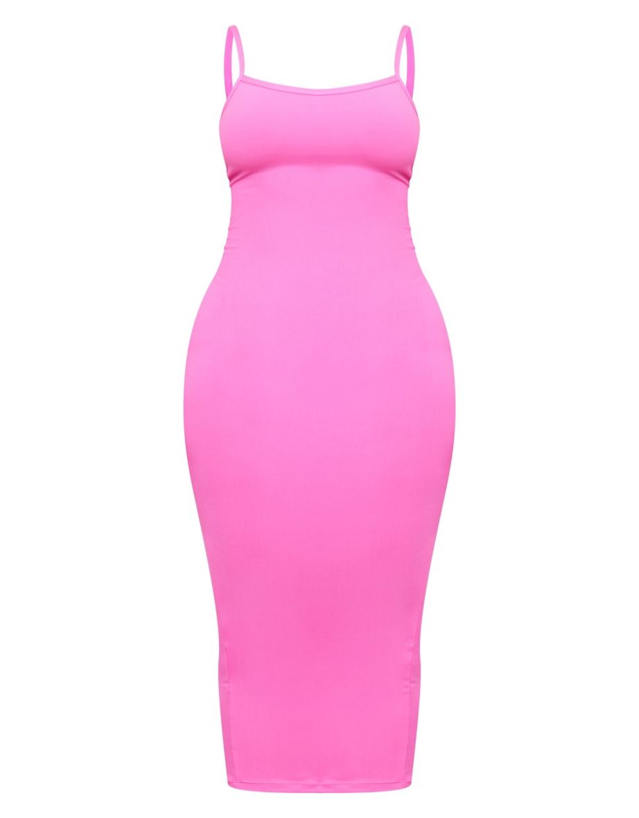 Shape Neon Pink Soft Seamless Midi Dress - 4