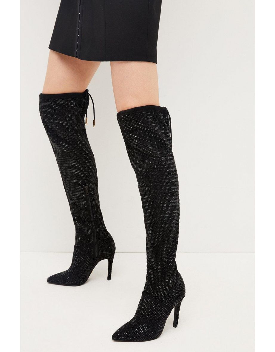 Karen millen hotsell knee high boots