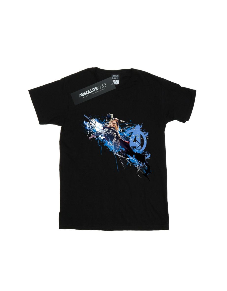 Marvel Boys Avengers Thor Splash T-Shirt - Black - 1