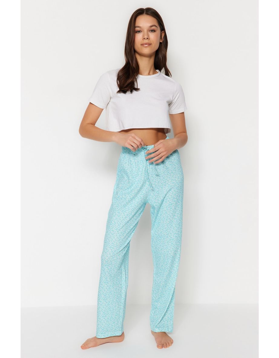 Shop Pajama Bottoms Blue Straight Online in Oman VogaCloset