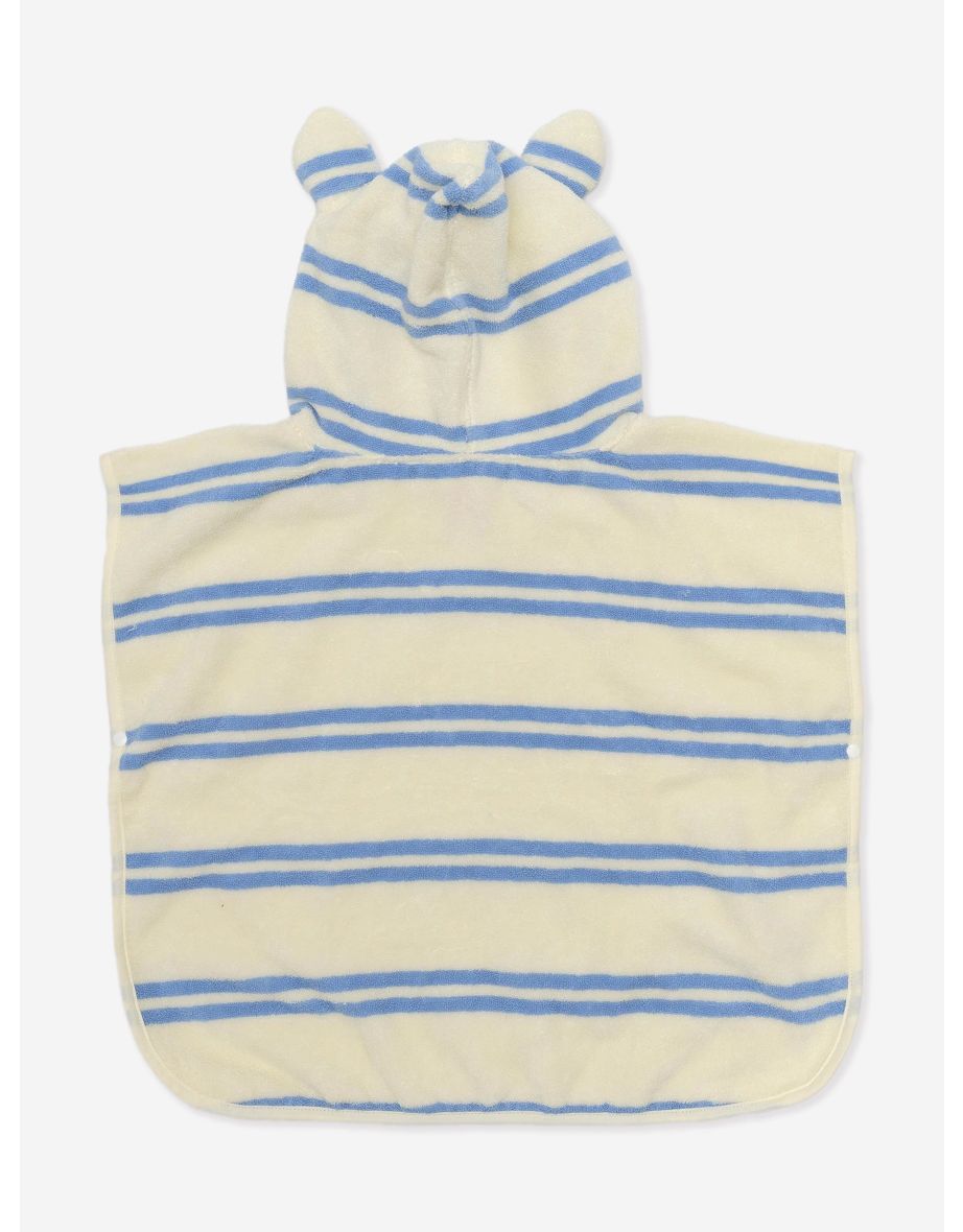 Kids Striped Character Hooded Towel Sid the Seagull in Blue (86cm) - 3
