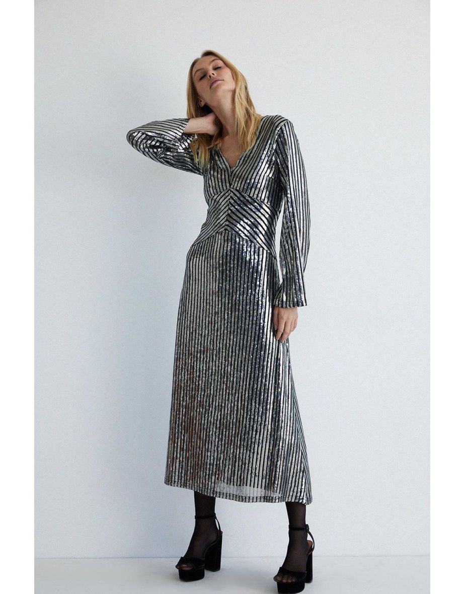 Warehouse stripe dress discount