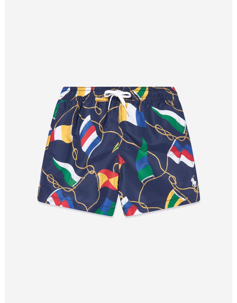 Boys Signal Flags Swim Shorts in Multicolour
