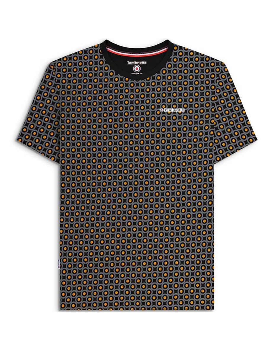 Shop Lambretta Mens Geo Target Short Sleeve Crew Neck Cotton T Shirt Top Tee Online in Bahrain VogaCloset