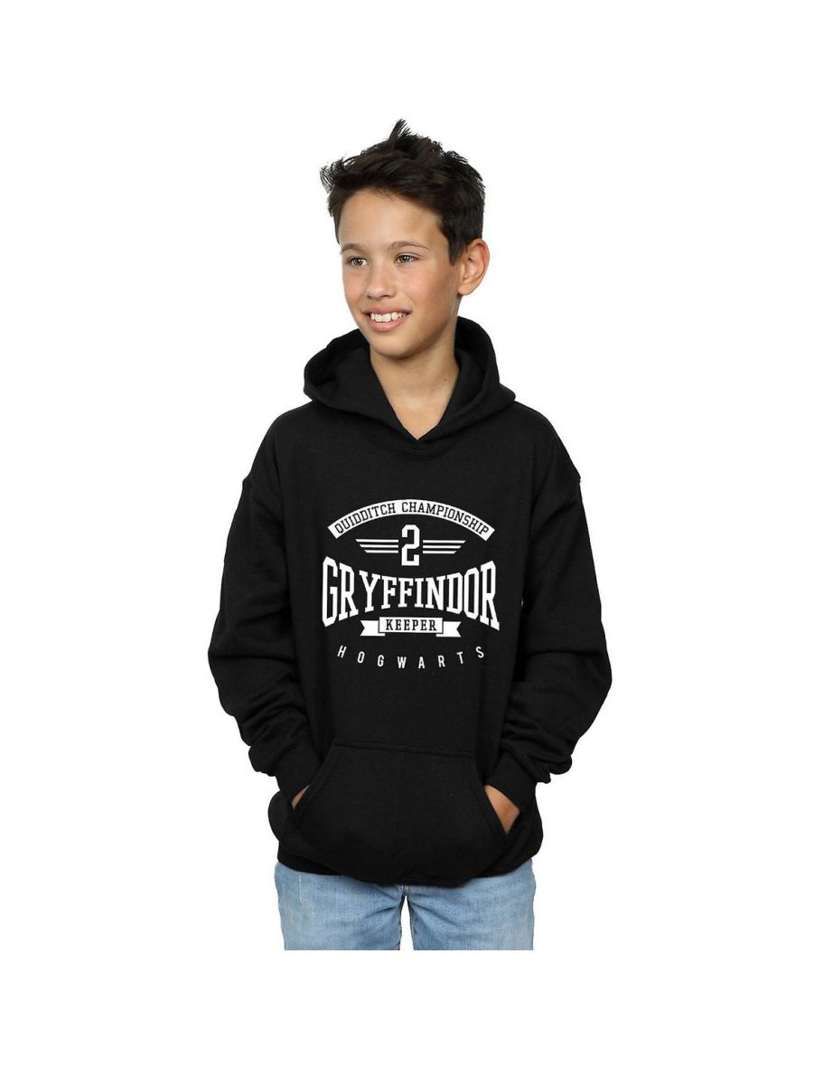 Shop Harry Potter Boys Gryffindor Keeper Cotton Hoodie Black Online in Bahrain VogaCloset