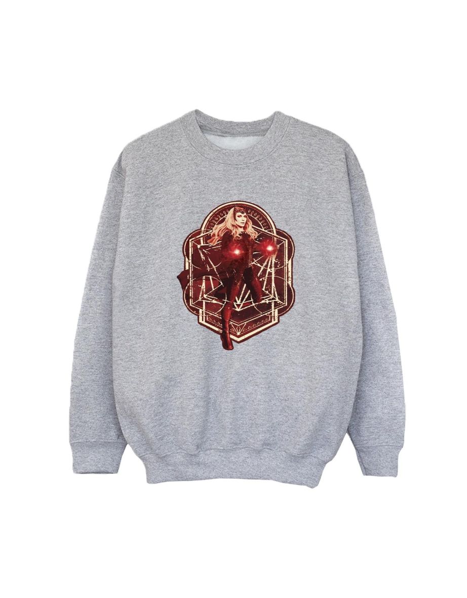 Marvel Boys Doctor Strange Wanda Vintage Sweatshirt - Sports Grey