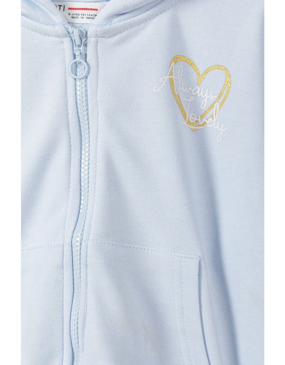 Minoti Blue zip Hooded - 2