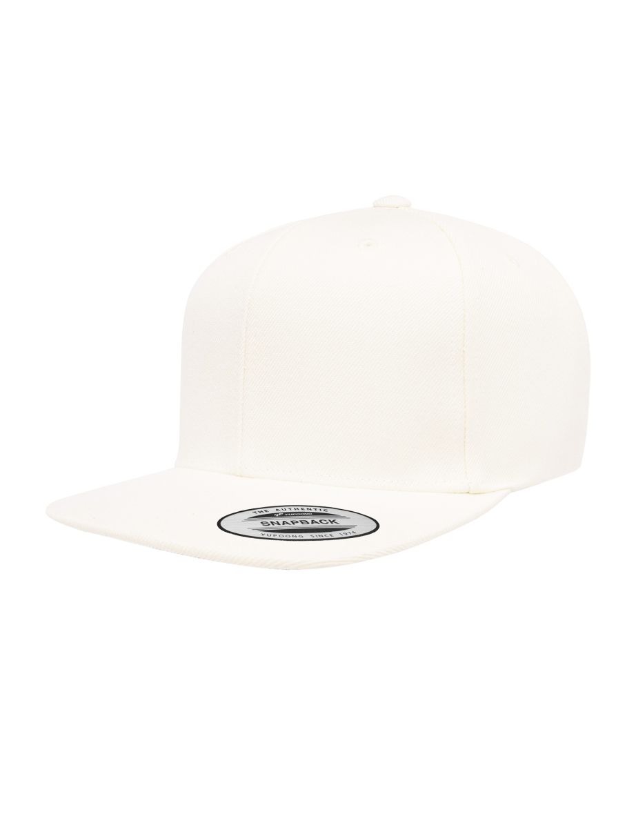 Yupoong Flexfit Unisex Plain Classic 5 Panel Snapback Cap - White
