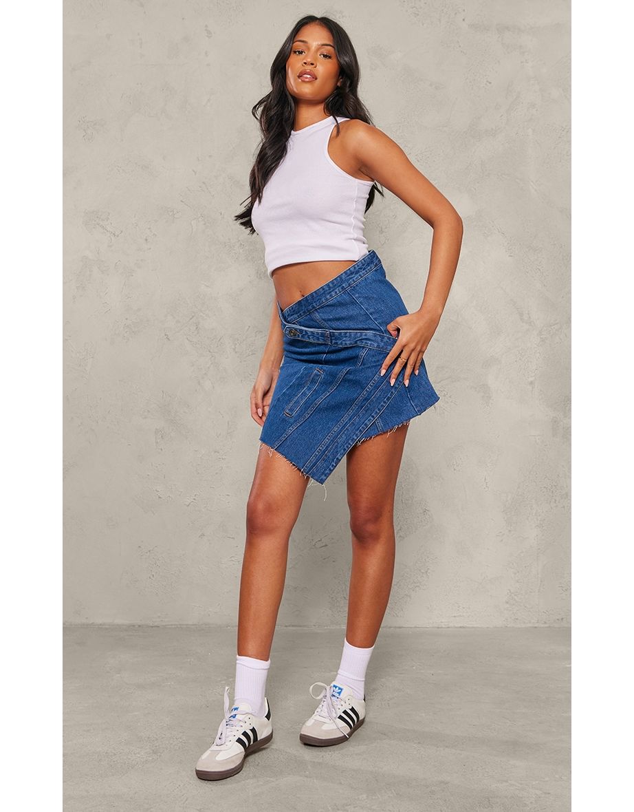 Denim mini skirt tall best sale