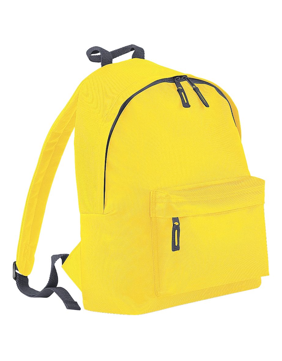Bagbase Fashion Backpack / Rucksack (18 Litres) - Yellow/Graphite Grey