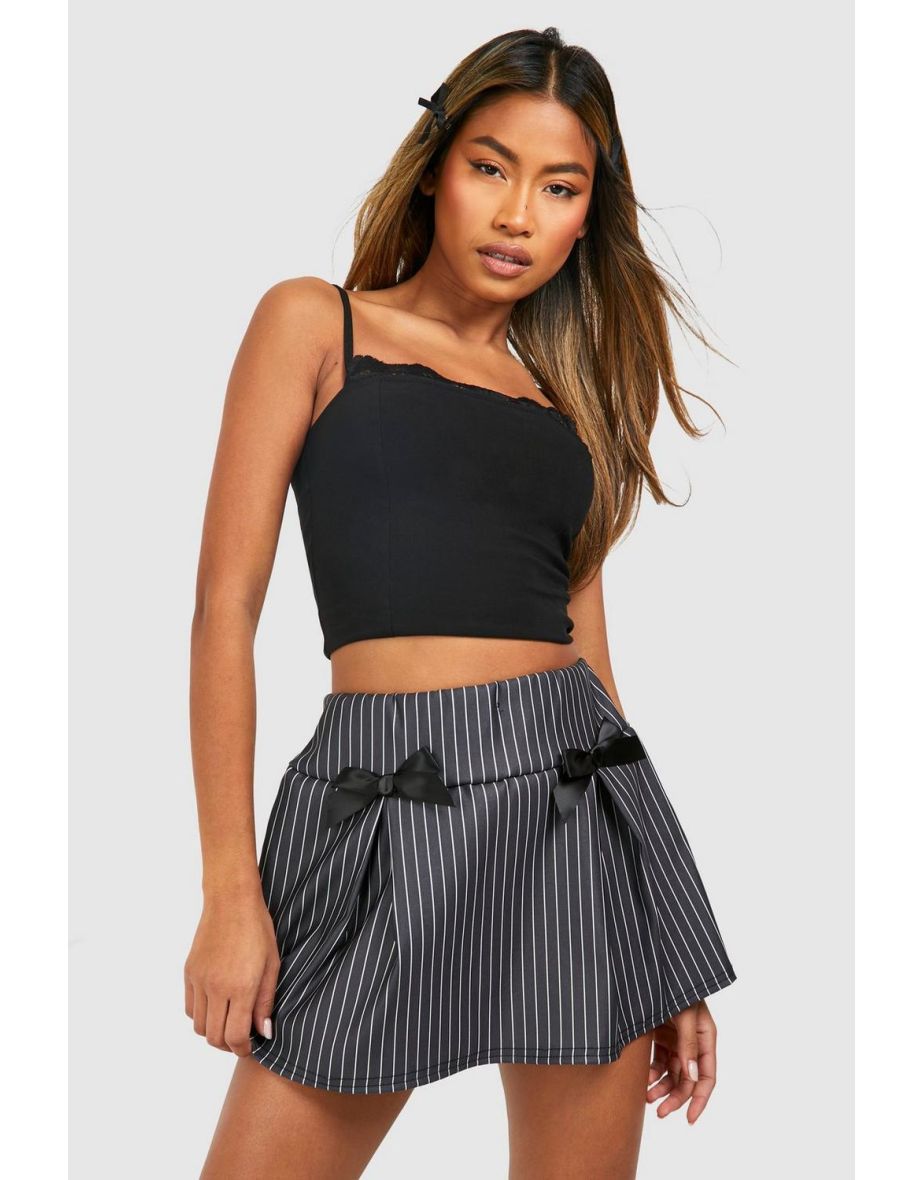 Pinstripe micro mini skirt hotsell