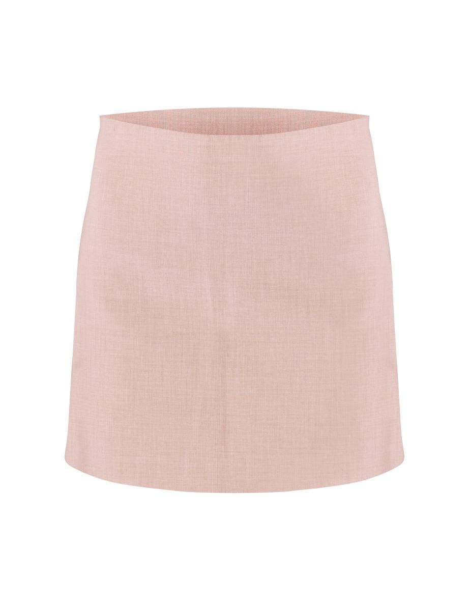PLT Label Oatmeal Tailored A-line Mini Skirt - 5