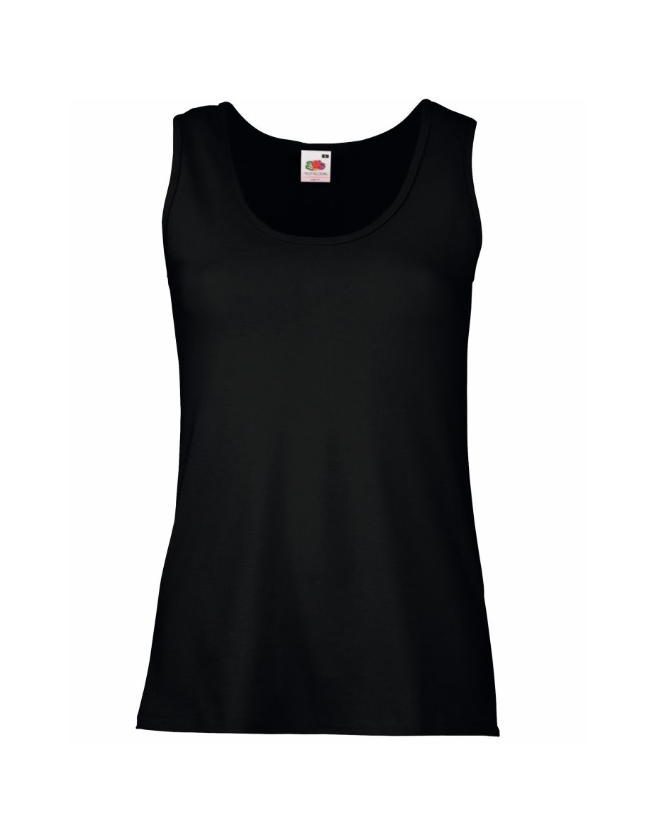 Fruit Of The Loom Ladies/Womens Lady-Fit Valueweight Vest - Black