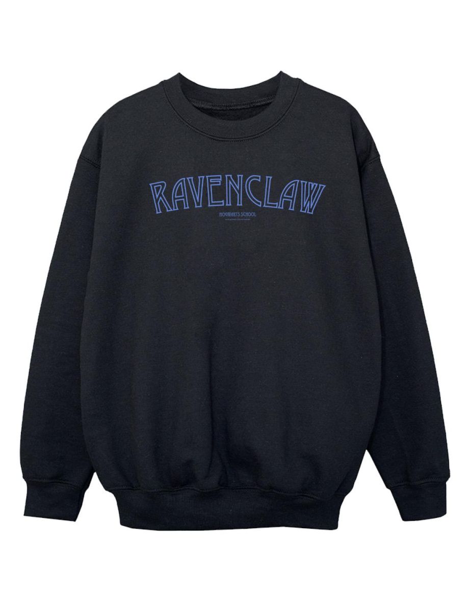 Harry Potter Girls Ravenclaw Logo Sweatshirt - Black