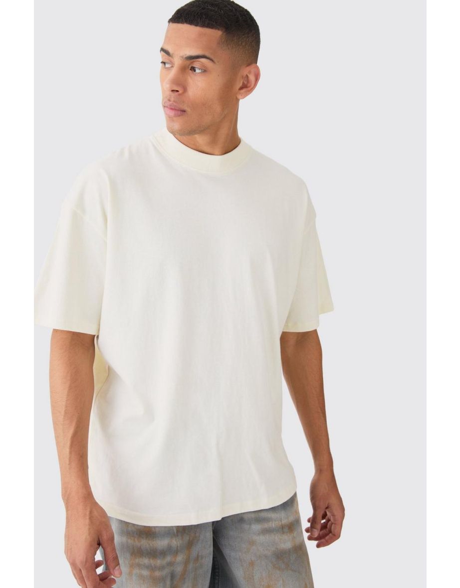 Oversized Heavyweight 13 Skull Graphic T-shirt - ecru - 2