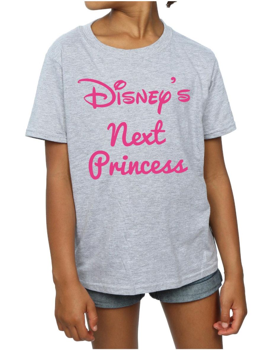 Disney Princess Girls Next Princess Cotton T-Shirt - Sports Grey - 2