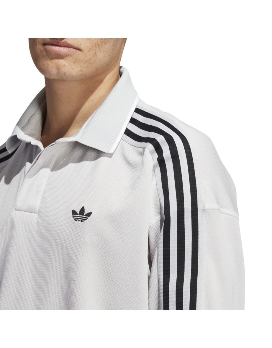 Men's adidas Originals Long Sleeve Polo Jersey (Gender Neutral) in Grey - 8