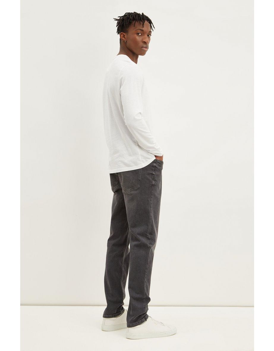 Tapered Dark Grey Jeans - 2