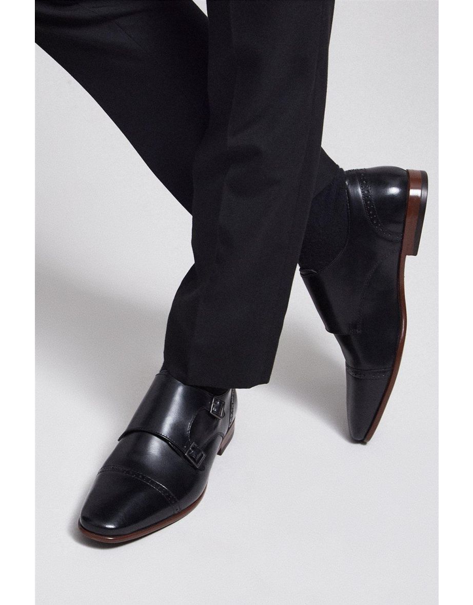 Benson Leather Monk Shoes