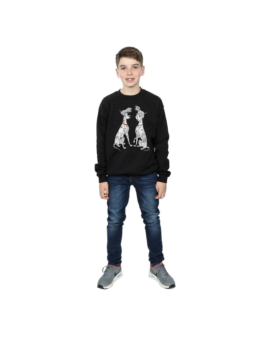 Disney Boys 101 Dalmatians Classic Pongo And Perdita Sweatshirt - Black - 3