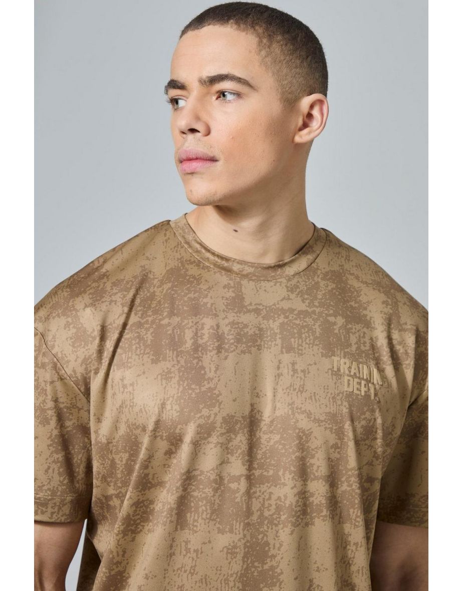 Active Training Dept Oversized Camo T-shirt - brown - 2