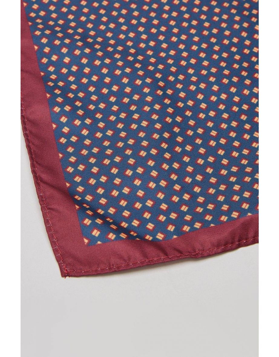 Burgundy Spot Printed Pocket Square - 2