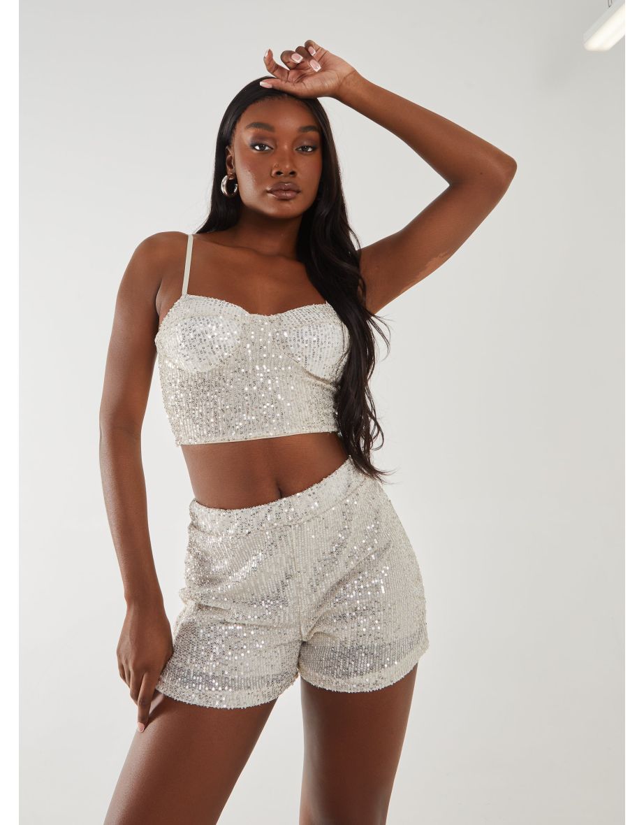 Sequin Bustier Top - 3