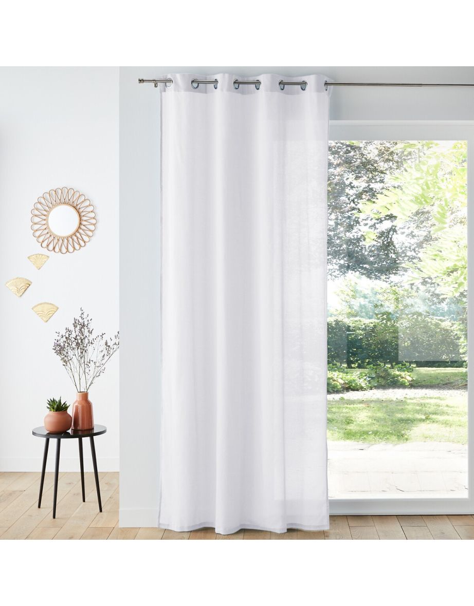 Cotton Voile Single Panel with Eyelet Header