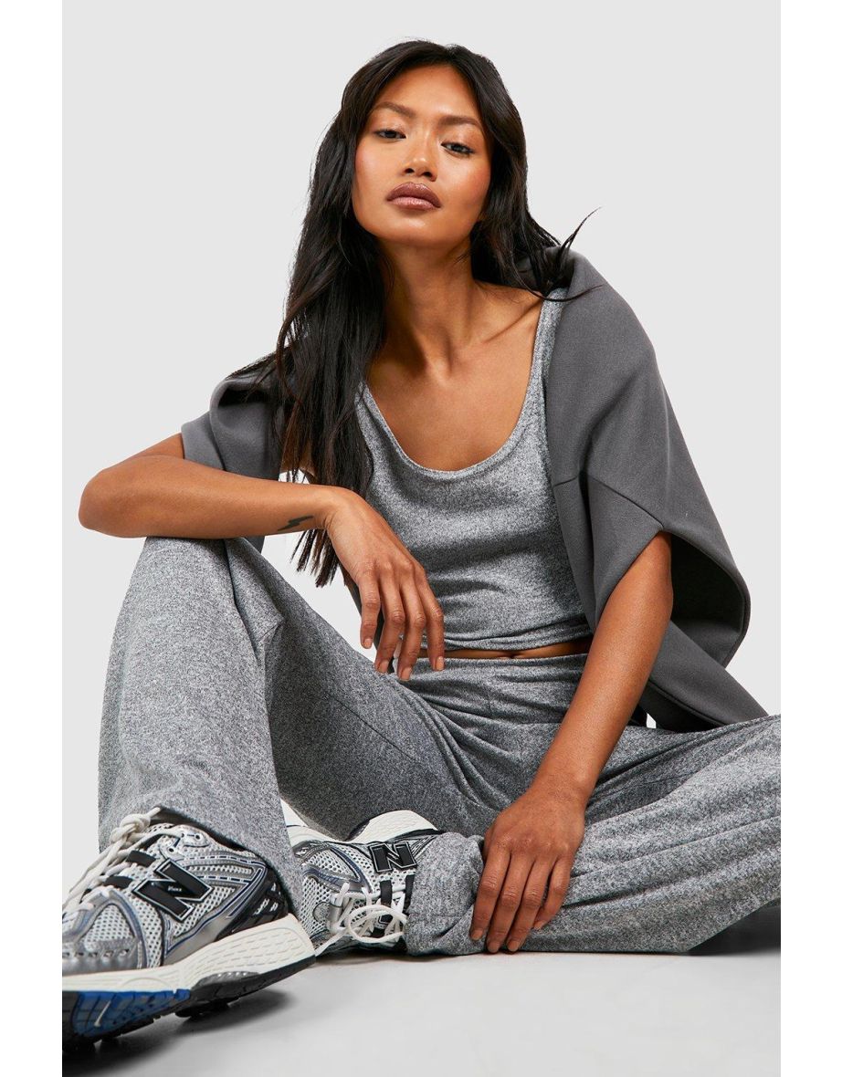 Super Soft Marl Scoop Cami Top - grey marl - 3