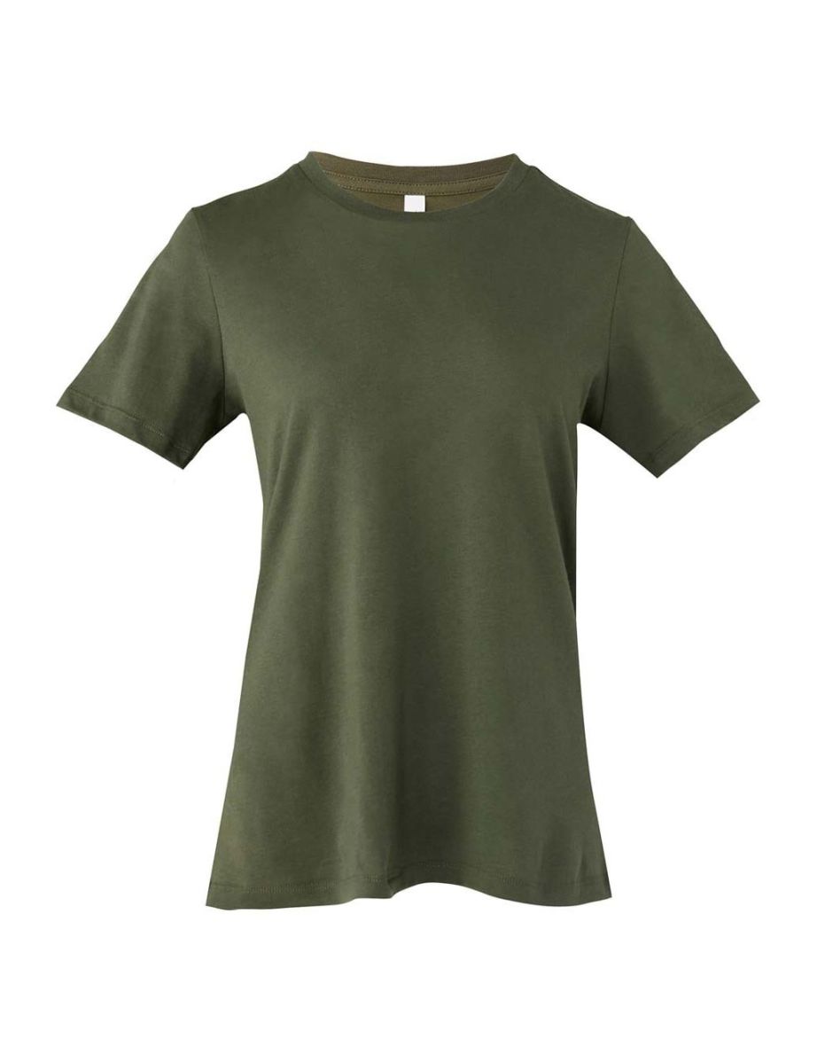 Bella + Canvas Womens/Ladies Relaxed Jersey T-Shirt - Military Green