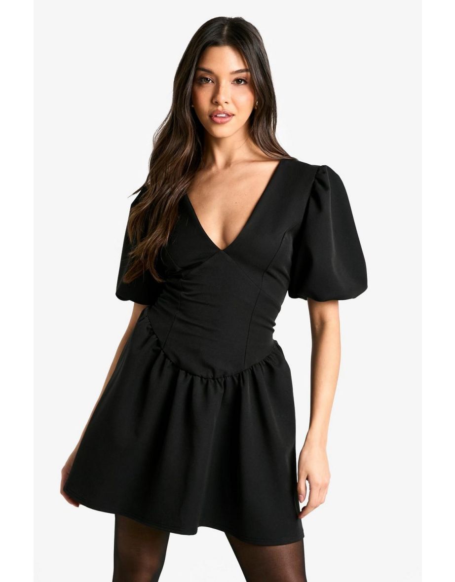 Puff Sleeve Smock Dress