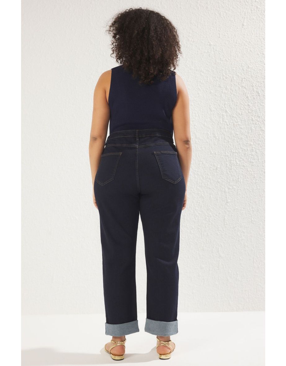 Dark Blue High Stretch Skinny Jeans - 4