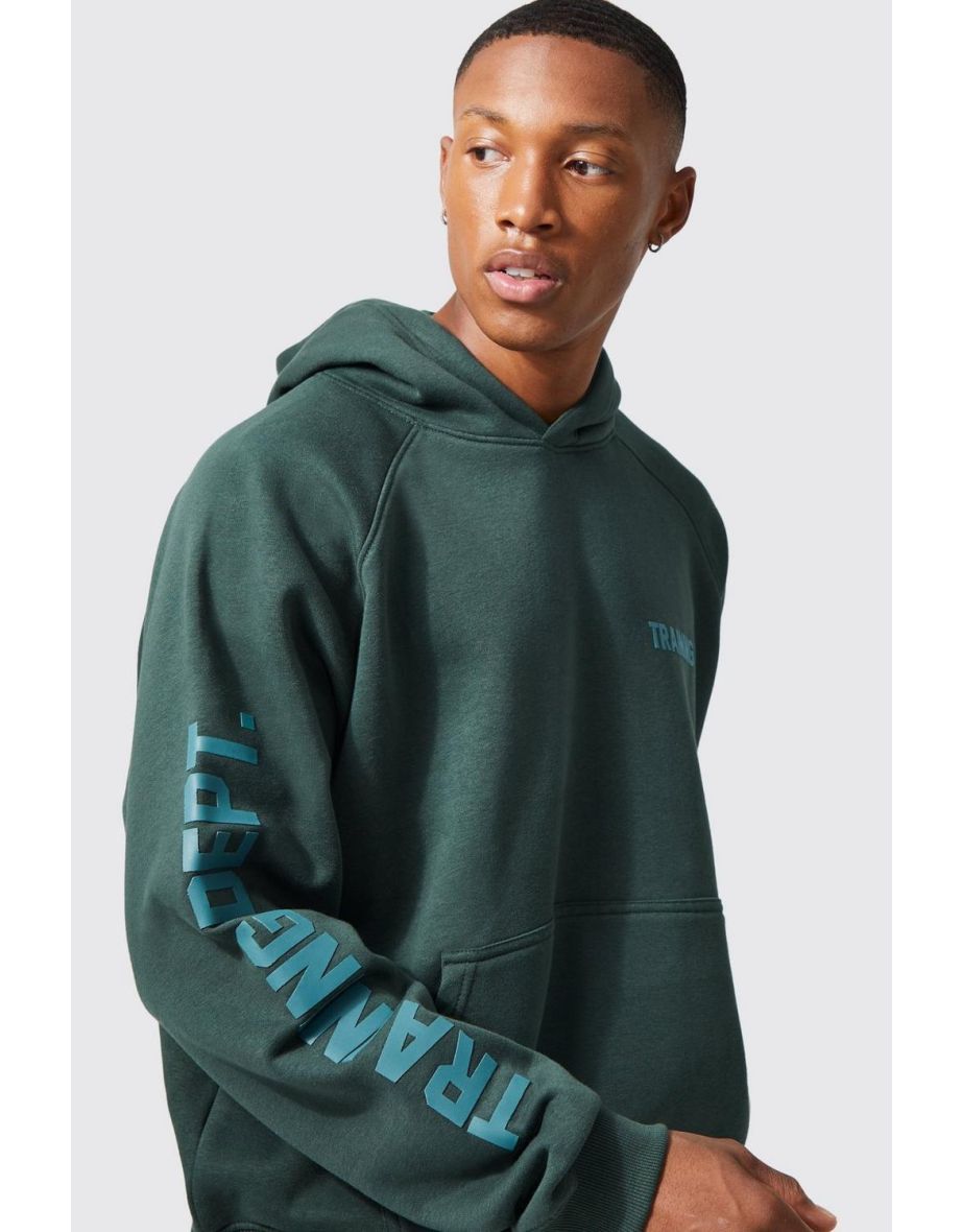 Active Training Dept Oversized Boxy Hoodie - dark green - 2
