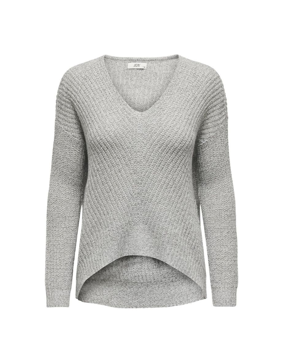 Chunky Knit Batwing Jumper/Sweater with V-Neck - 5