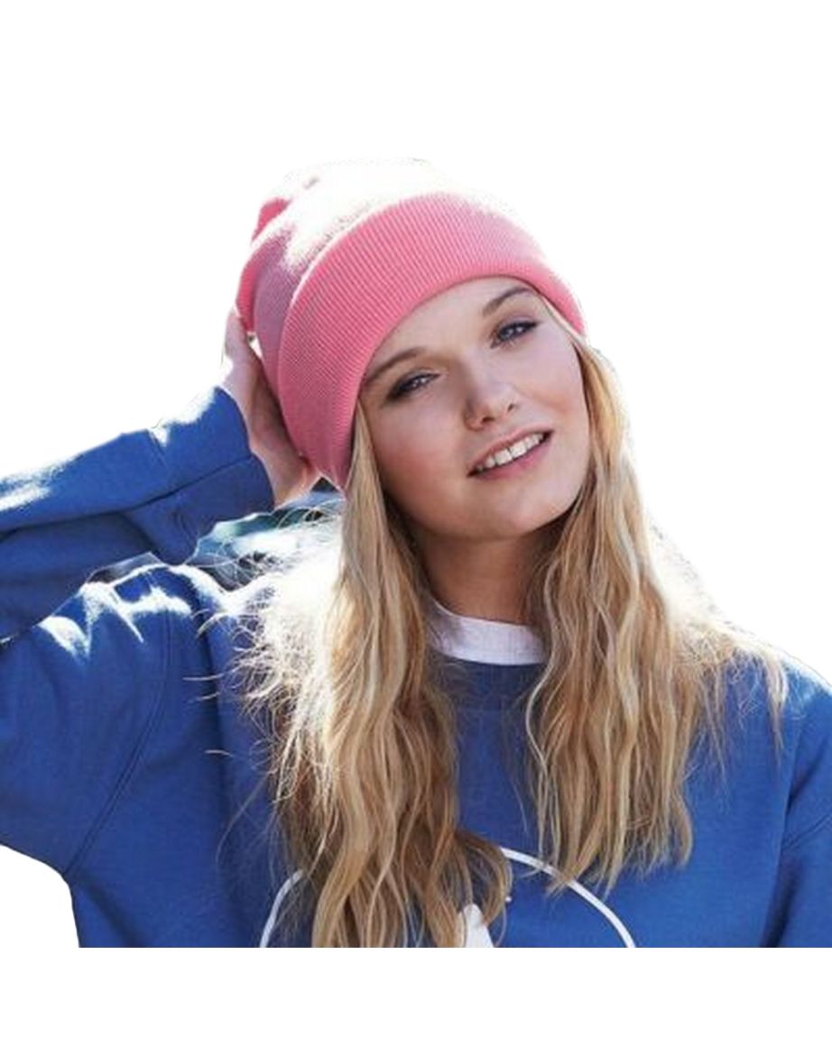 Beechfield Soft Feel Knitted Winter Hat - Classic Pink - 1