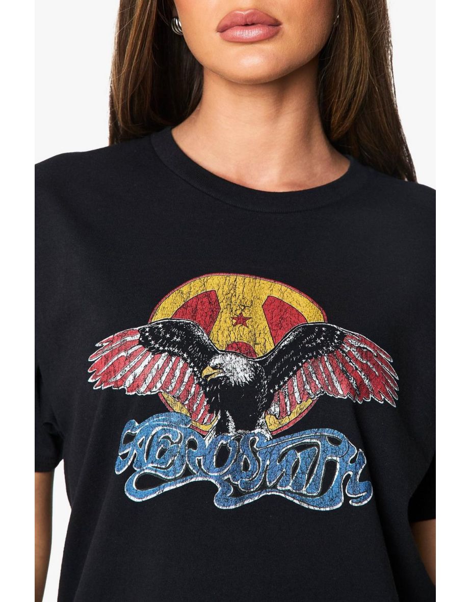 Aerosmith License Printed Oversized T-Shirt - black - 3