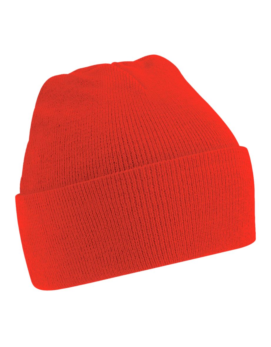 Beechfield Soft Feel Knitted Winter Hat - Fire Red
