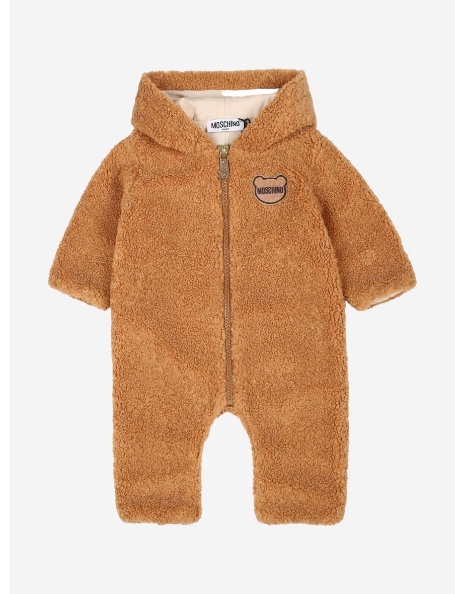 Baby Teddy Bear Romper in Brown