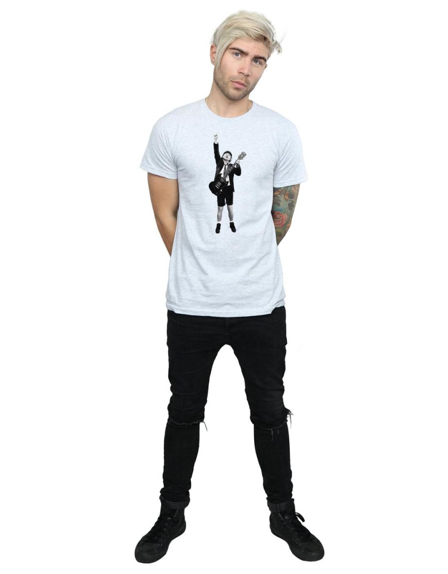 AC/DC Mens Angus Young Cut Out T-Shirt - Sports Grey - 3