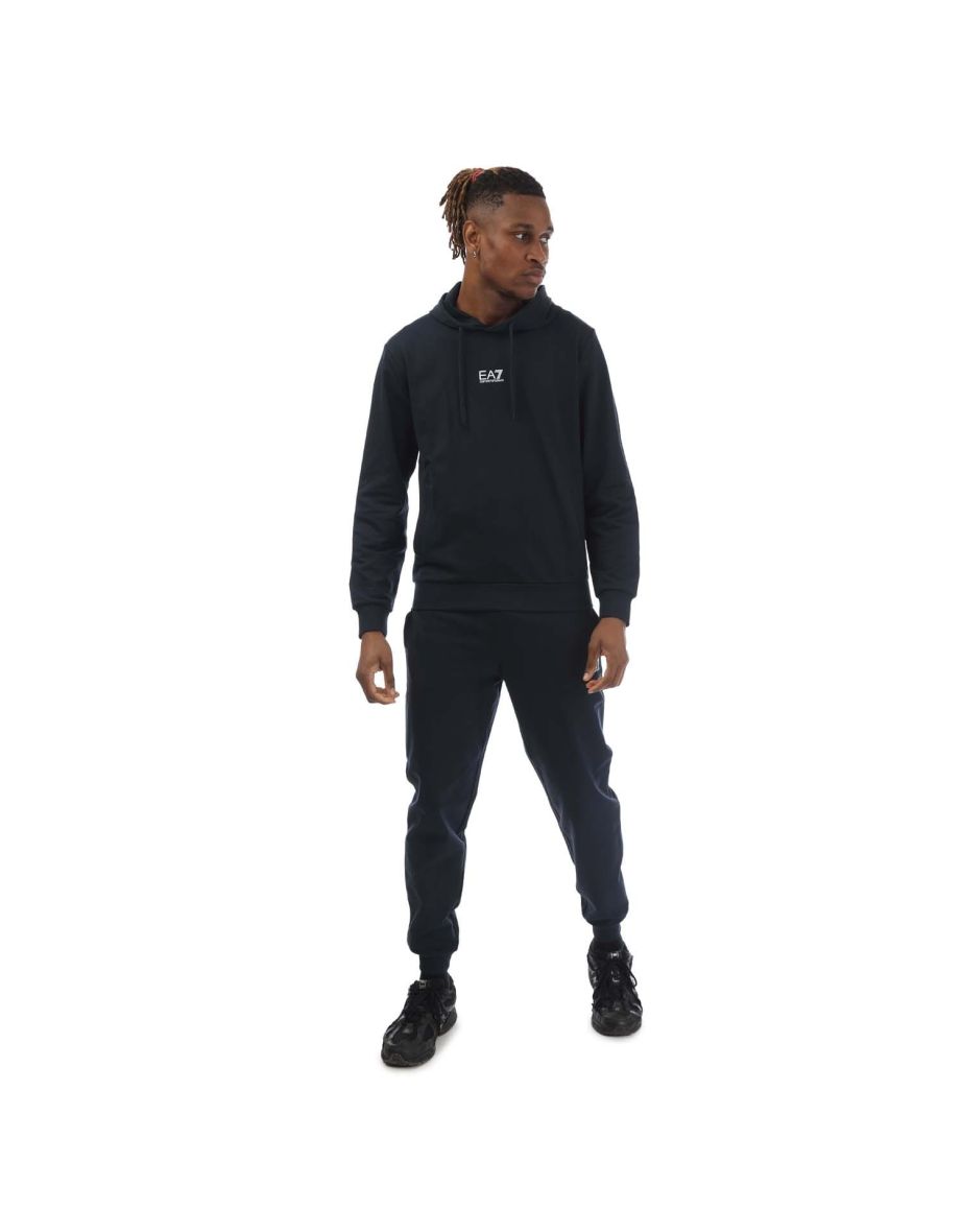 Men's Emporio Armani EA7 Core Identity Cotton Tracksuit in Blue