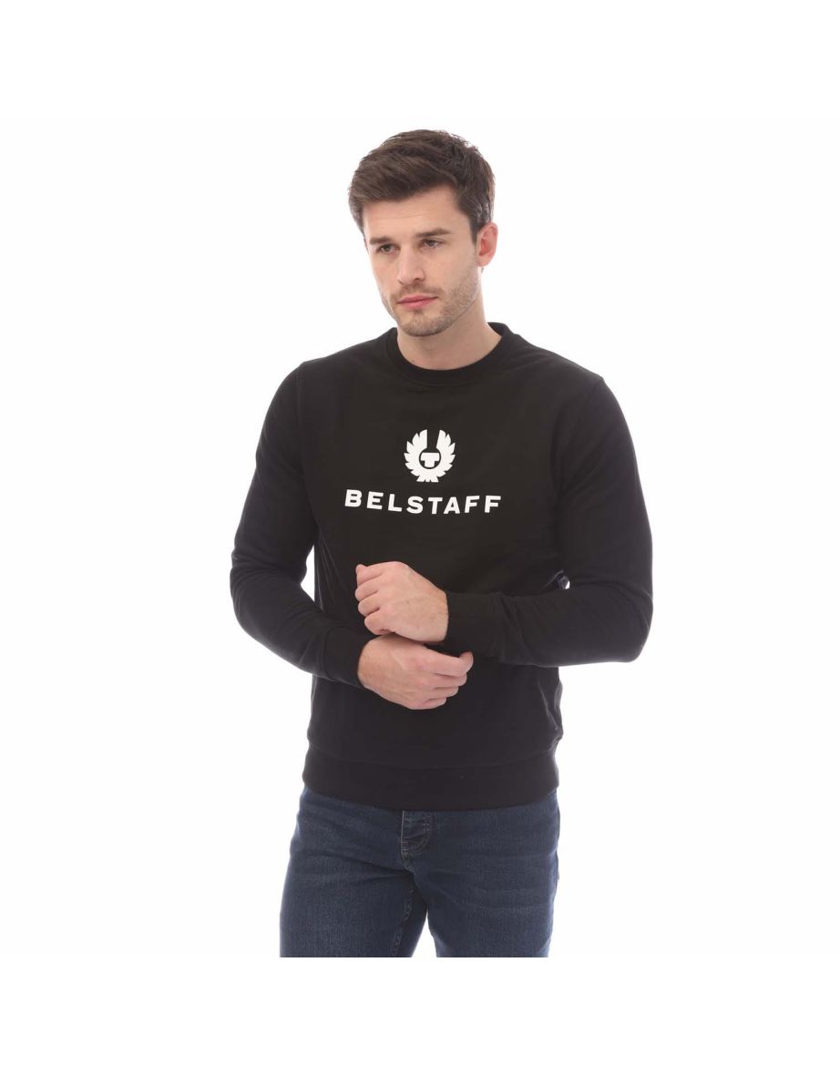 Men's Belstaff Signature  Crewneck Sweatshirt in Black