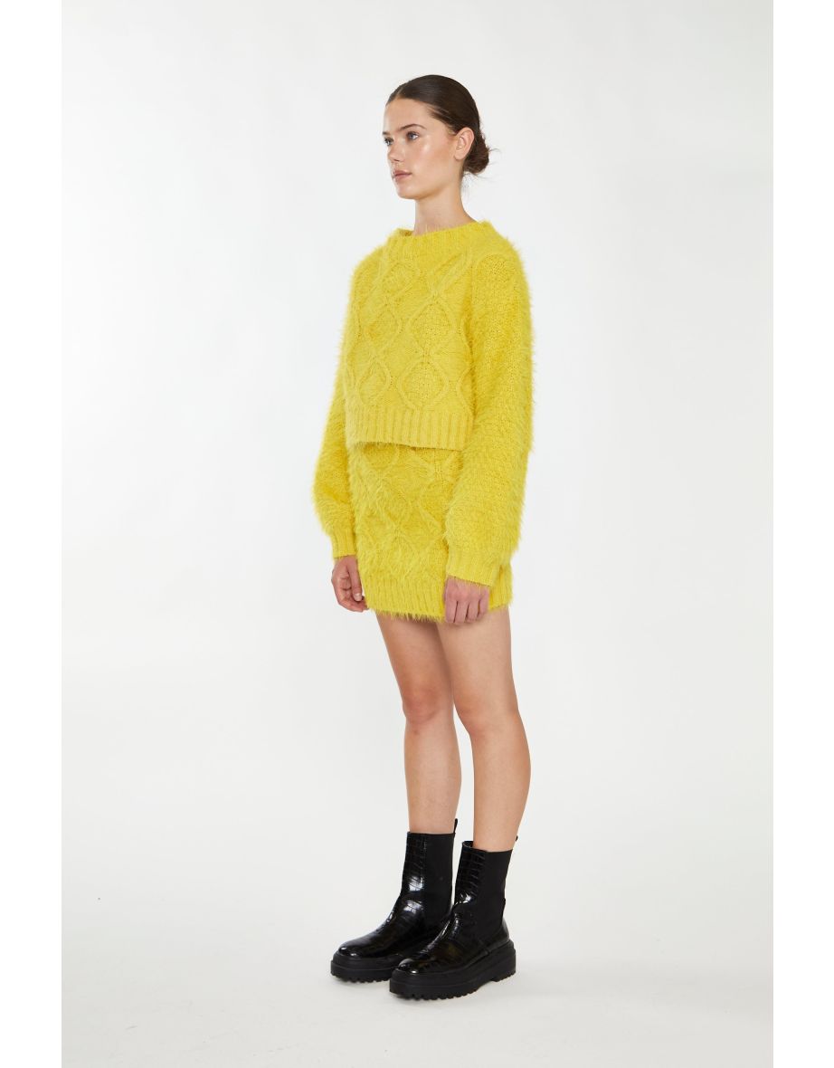 Glamorous Mustard Knit Long Sleeve Jumper - 3