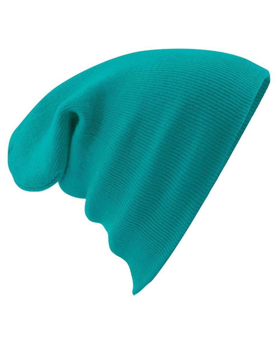 Beechfield Soft Feel Knitted Winter Hat - Emerald - 1