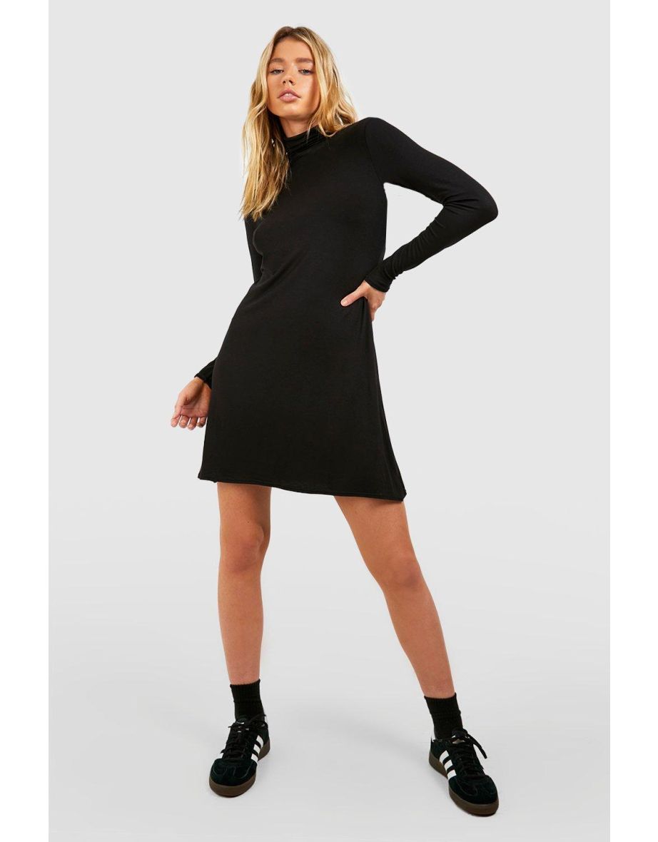 Polo neck swing dress sale