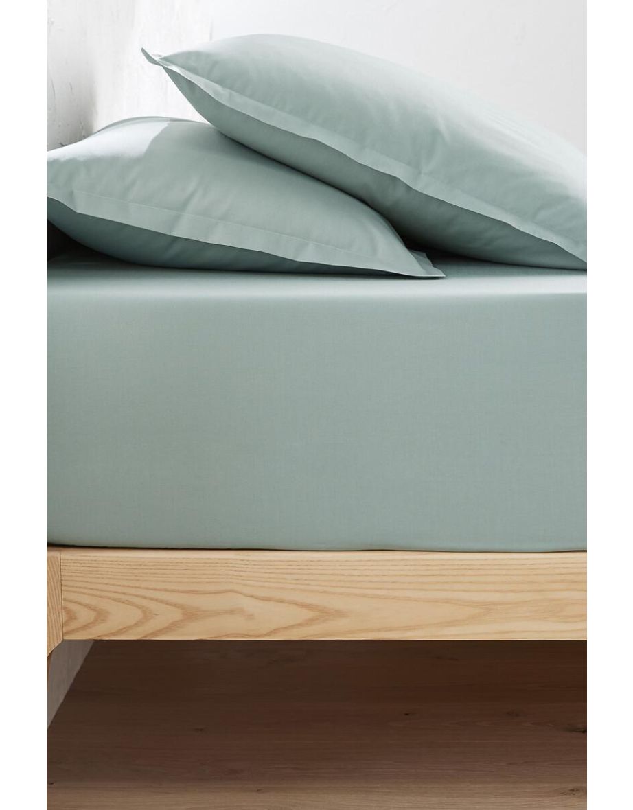 Scenario Cotton Percale Fitted Sheet, 40cm Flap