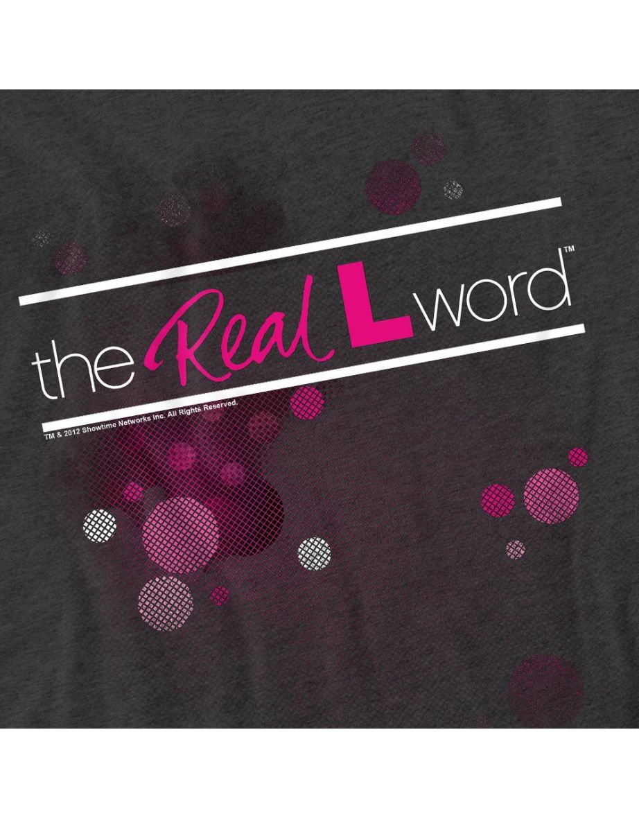 The Real L Word Unisex Adult Flashy Logo T-Shirt - Charcoal - 3