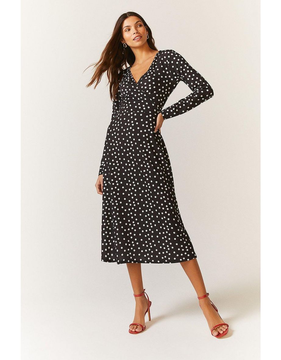 Printed Jersey Wrap Dress